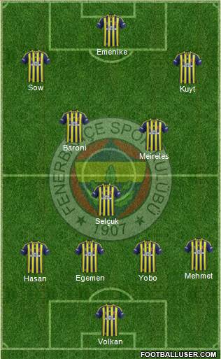 Fenerbahçe SK Formation 2013
