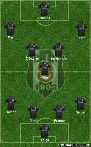Besiktas JK Formation 2013