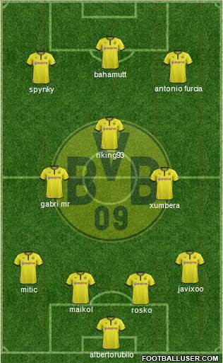 Borussia Dortmund Formation 2013