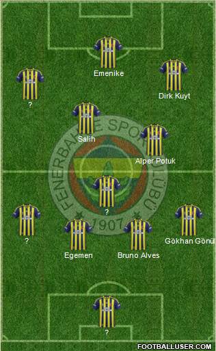 Fenerbahçe SK Formation 2013