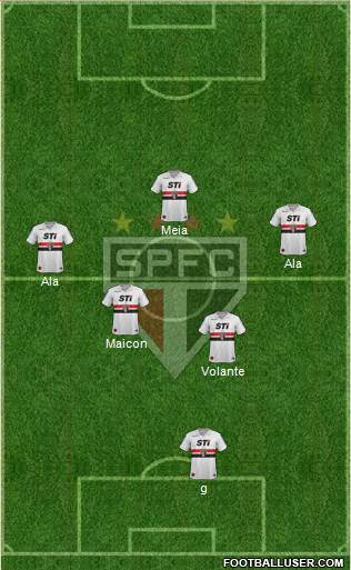 São Paulo FC Formation 2013