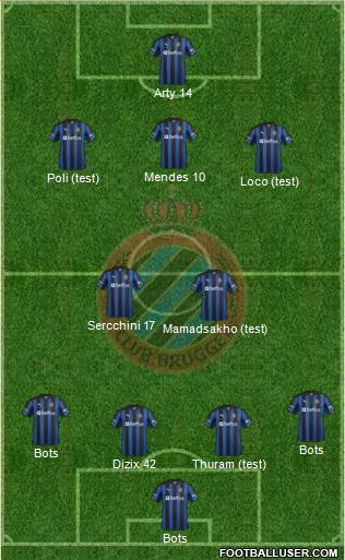 Club Brugge KV Formation 2013