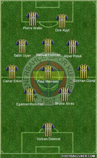 Fenerbahçe SK Formation 2013
