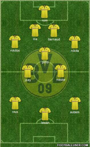 Borussia Dortmund Formation 2013