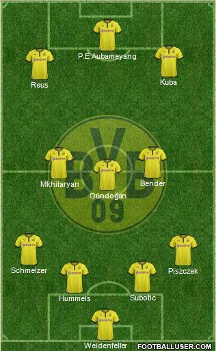 Borussia Dortmund Formation 2013