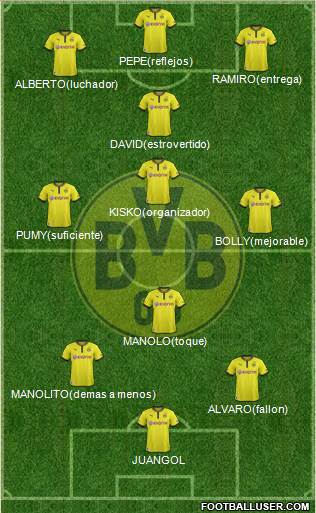 Borussia Dortmund Formation 2013