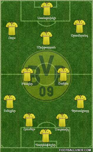 Borussia Dortmund Formation 2013