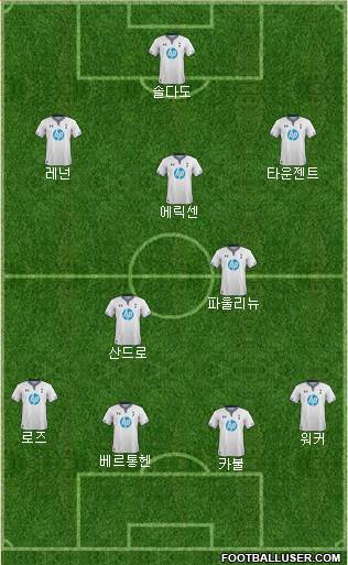 Tottenham Hotspur Formation 2013