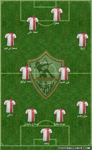 Zamalek Sporting Club Formation 2013