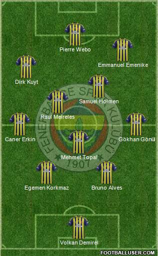 Fenerbahçe SK Formation 2013