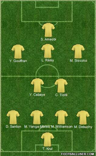 Newcastle United Formation 2013