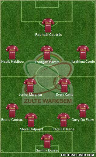 SV Zulte Waregem Formation 2013
