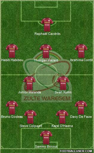 SV Zulte Waregem football formation