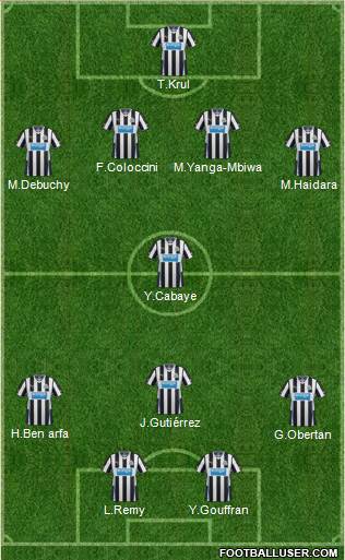Newcastle United Formation 2013