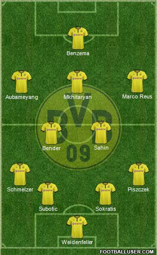Borussia Dortmund Formation 2013