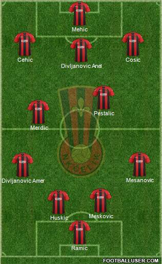 NK Celik Zenica Formation 2013
