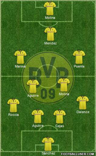 Borussia Dortmund Formation 2013