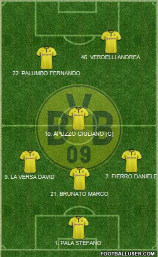 Borussia Dortmund Formation 2013