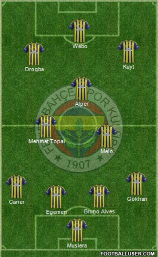 Fenerbahçe SK Formation 2013