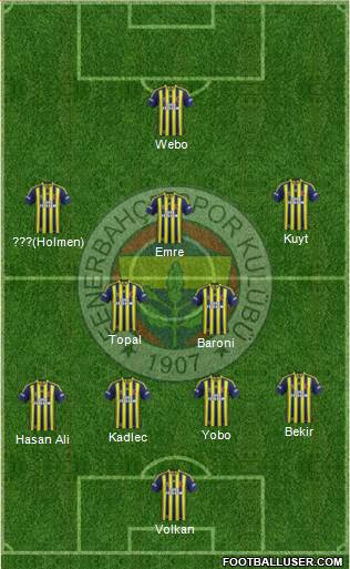 Fenerbahçe SK Formation 2013