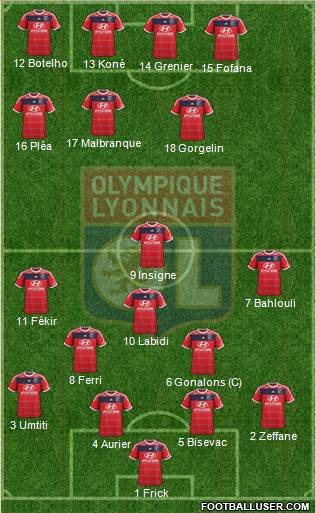 Olympique Lyonnais Formation 2013