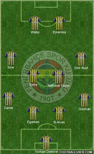 Fenerbahçe SK Formation 2013