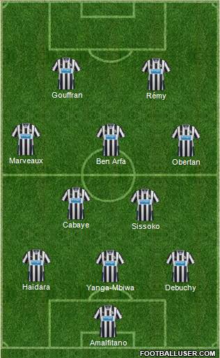 Newcastle United Formation 2013