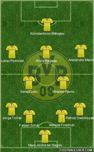 Borussia Dortmund Formation 2013