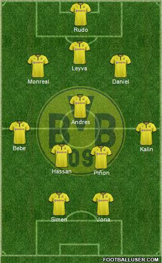 Borussia Dortmund Formation 2013