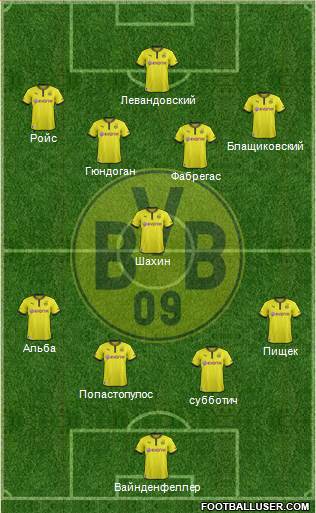 Borussia Dortmund Formation 2013