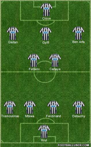 Newcastle United Formation 2013