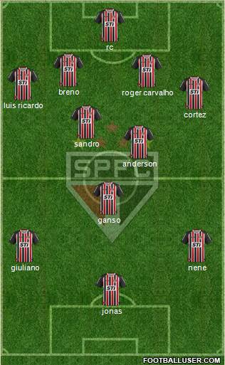 São Paulo FC Formation 2013
