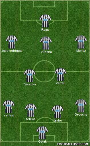 Newcastle United Formation 2013