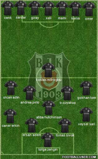 Besiktas JK Formation 2013