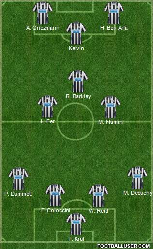 Newcastle United Formation 2013