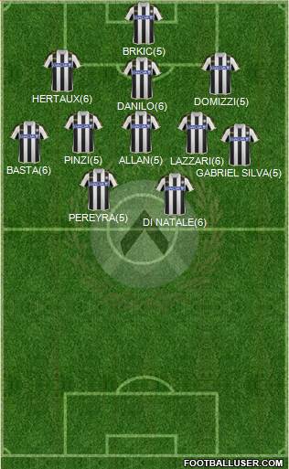 Udinese Formation 2013