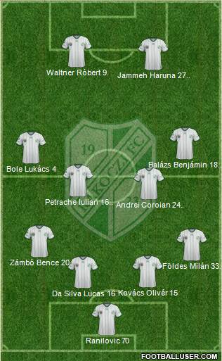 Kaposvári Rákóczi FC Formation 2013