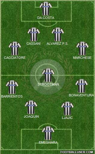 Udinese Formation 2013