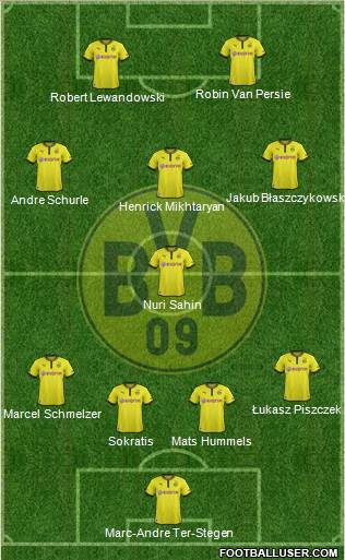 Borussia Dortmund Formation 2013