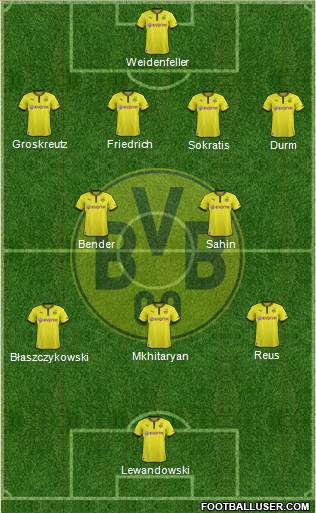 Borussia Dortmund Formation 2013