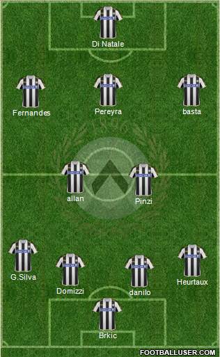 Udinese Formation 2013