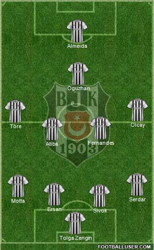 Besiktas JK Formation 2013