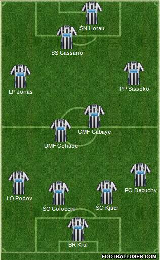 Newcastle United Formation 2013