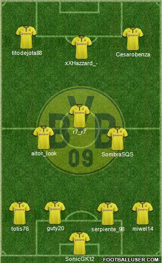 Borussia Dortmund Formation 2013