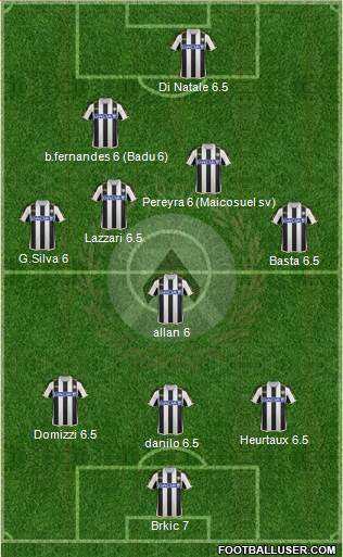 Udinese Formation 2013