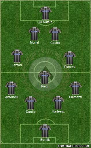 Udinese Formation 2013