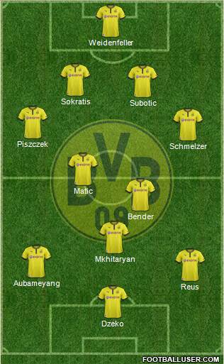 Borussia Dortmund Formation 2013