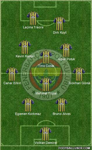 Fenerbahçe SK Formation 2013