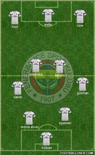 Fenerbahçe SK Formation 2013