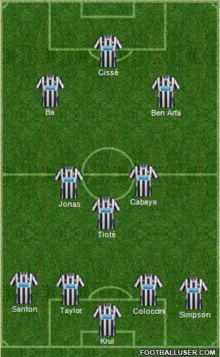 Newcastle United Formation 2013